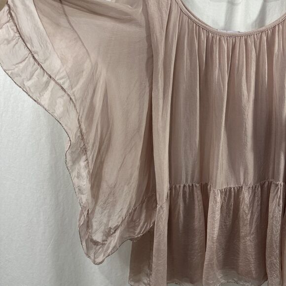 Tempo Paris Pink Silk Blend Flowy Ethereal Boho Romantic Top Womens Size M Italy - Picture 5 of 10